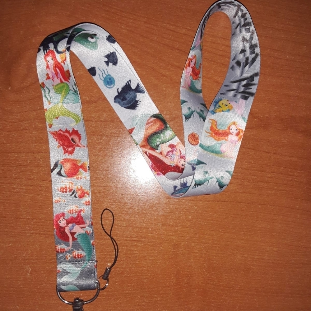 Disney Ariel The Little Mermaid White Lanyard
